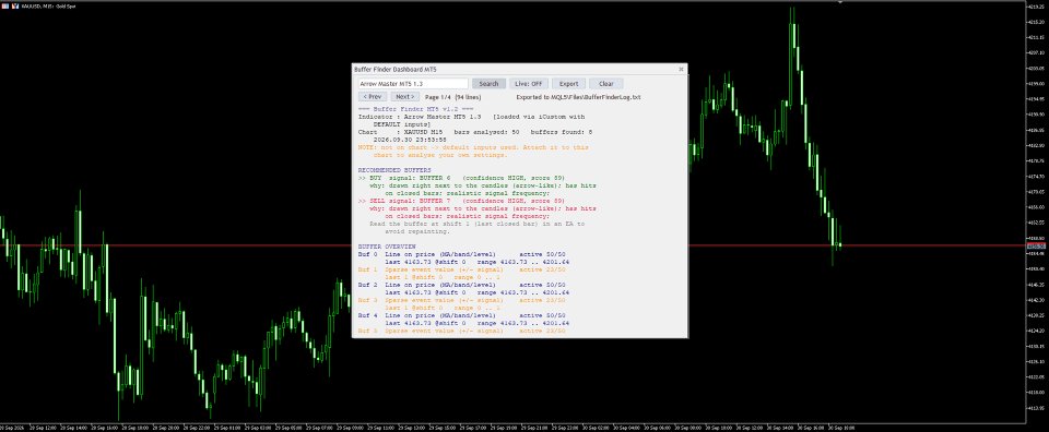 Ekran görüntüsü #3 Buffer Finder MT5