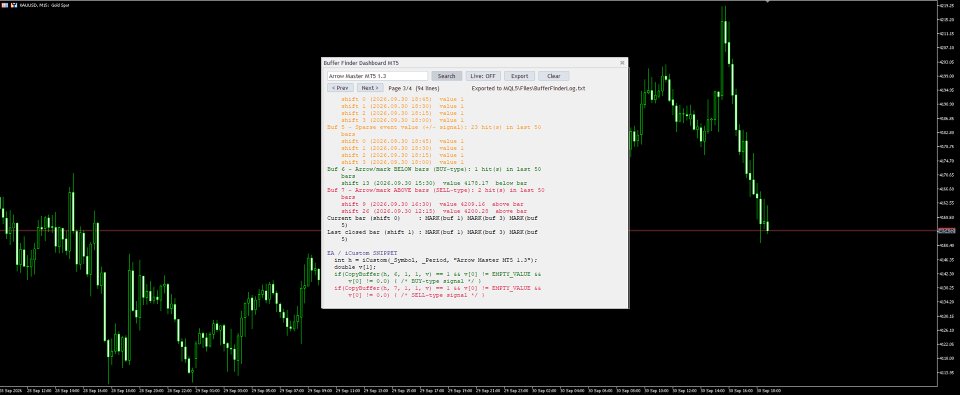 Ekran görüntüsü #4 Buffer Finder MT5