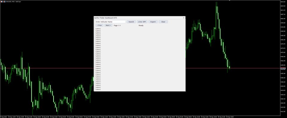 Ekran görüntüsü #1 Buffer Finder MT5