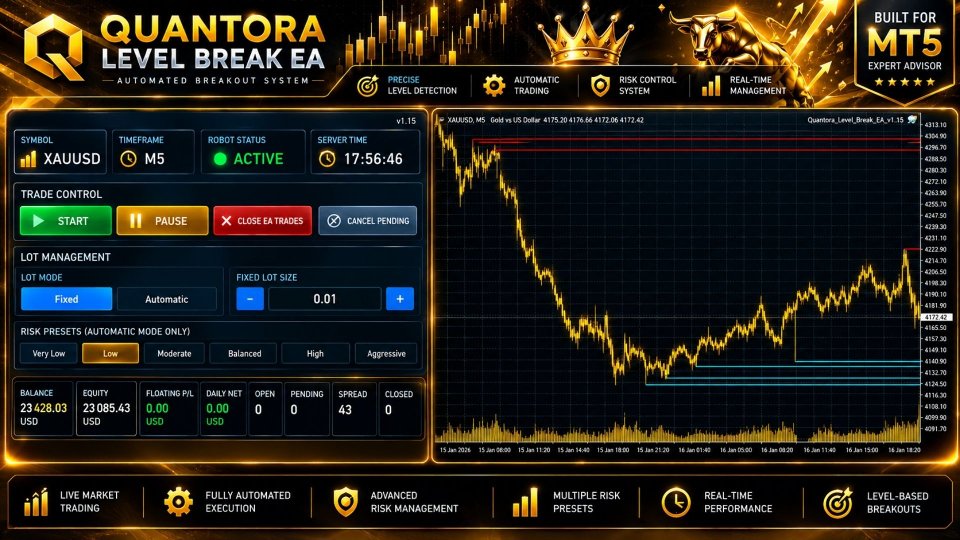 Imagens #2 Quantora Level Break EA MT5