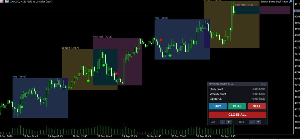 Screenshot #1 Session Boxes Dual Trader