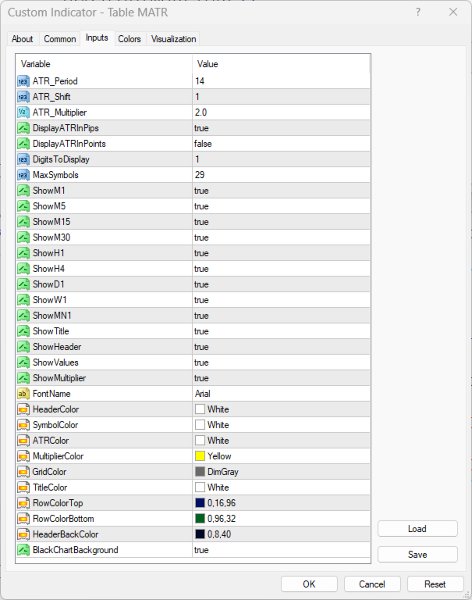 Screenshot #2 Table MATR