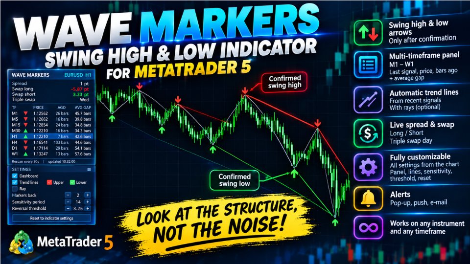 Captura de pantalla #1 WaveMarkers MT4