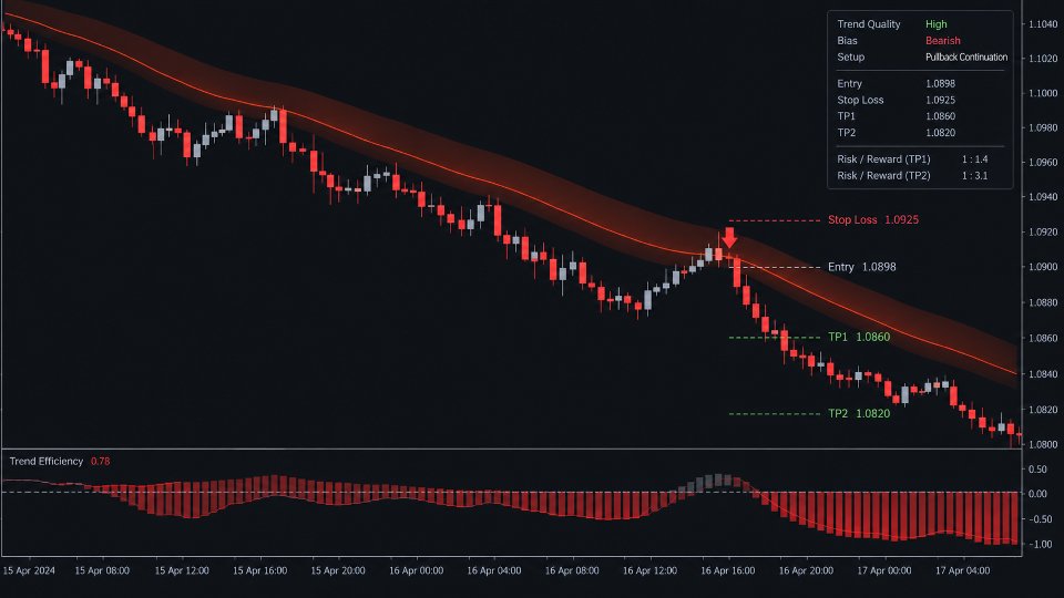 Screenshot #1 Trend Efficiency Pullback Signals