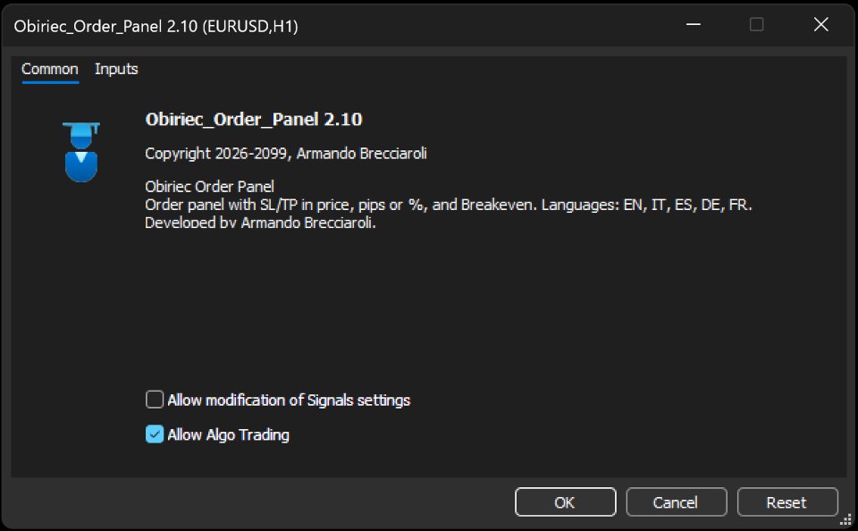 Ekran görüntüsü #4 Obiriec Order Panel