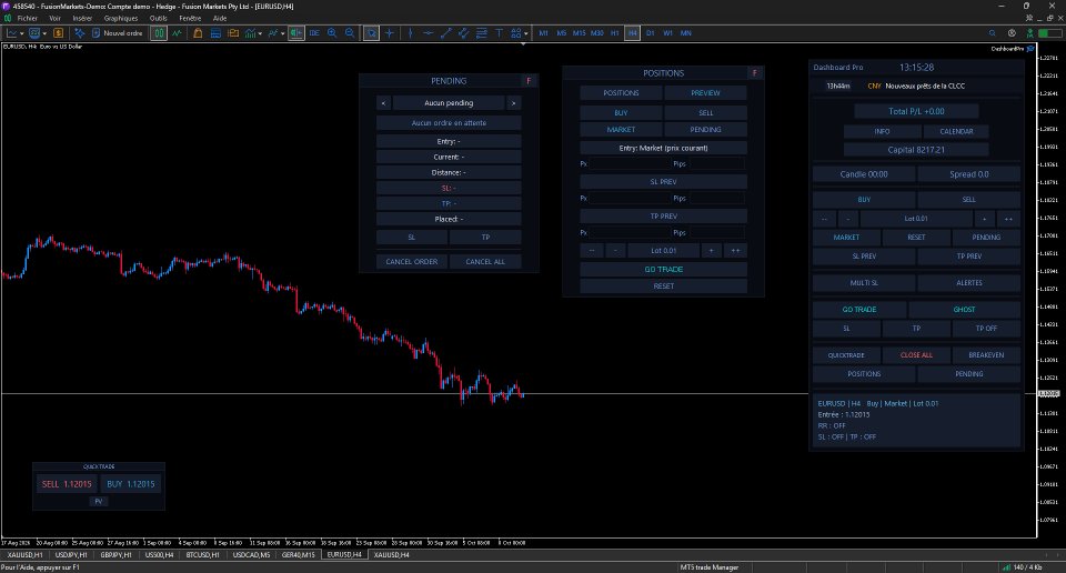 Screenshot #6 Dashboard Pro Trade Panel