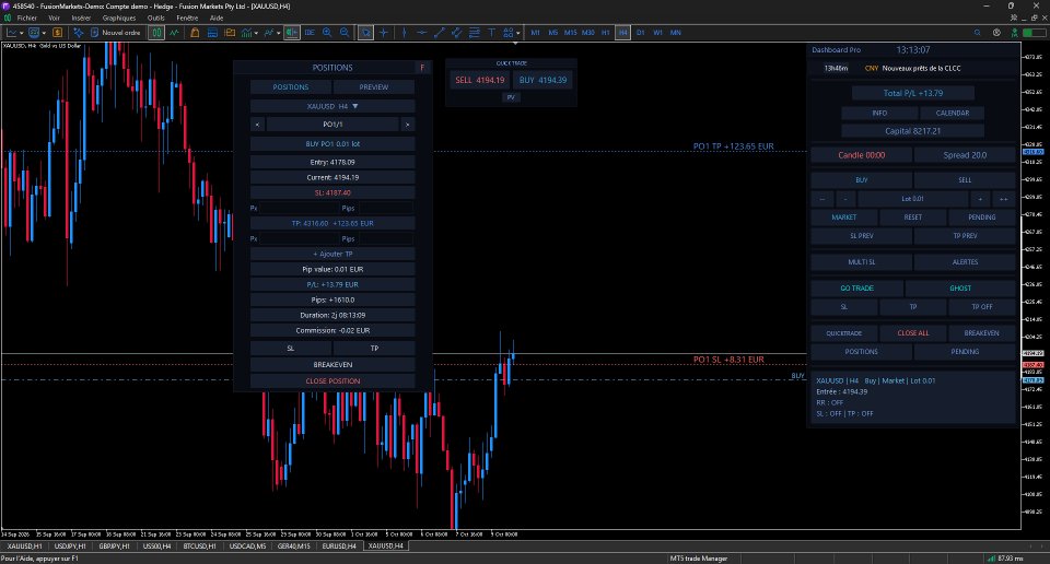 Screenshot #2 Dashboard Pro Trade Panel