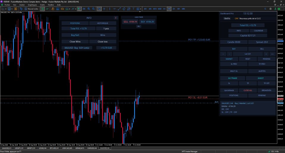 Screenshot #1 Dashboard Pro Trade Panel
