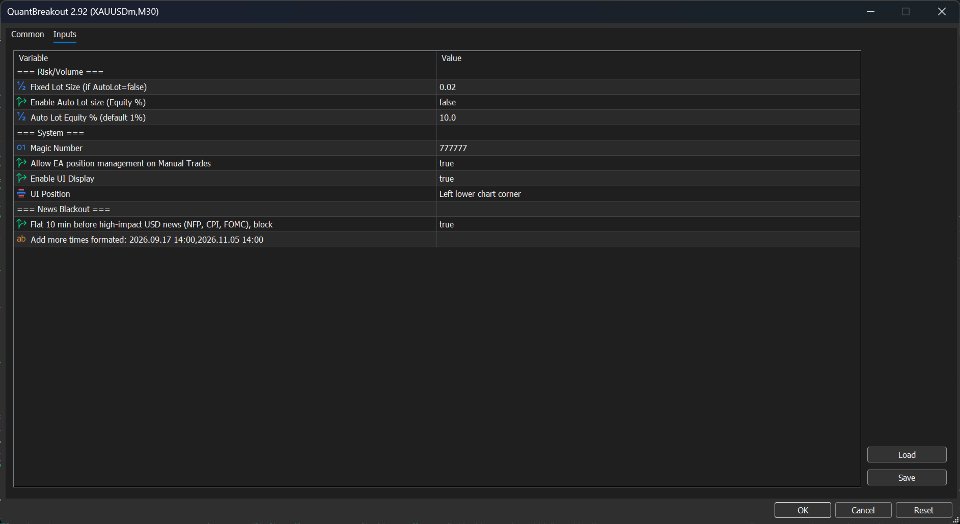 Captura de pantalla #5 Quant Breakout System