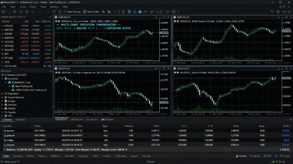 Capture d'écran #3 Sub Millisecond Multi Chart Execution Sync