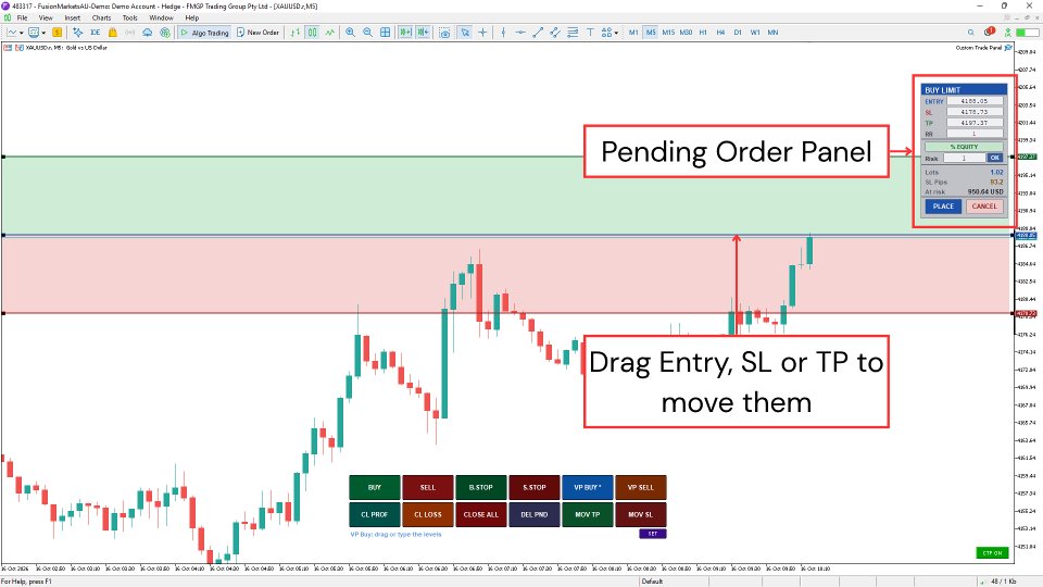 Screenshot #3 Custom Trade Panel