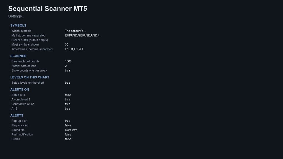스크린샷 #5 Sequential Scanner MT5
