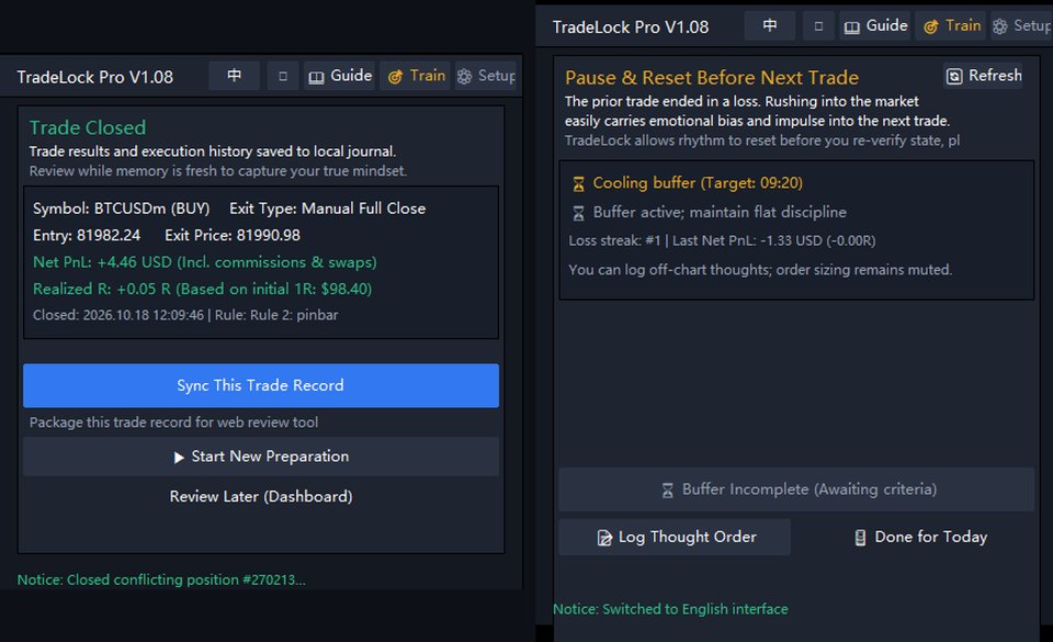 Screenshot #6 TradeLock Pro Behavioral Audit Execution Engine