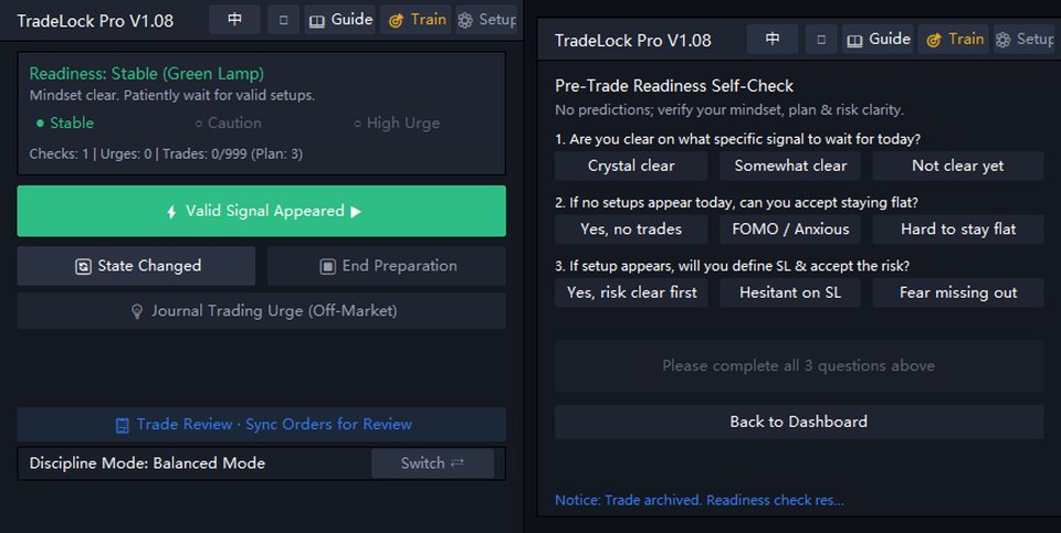 Screenshot #2 TradeLock Pro Behavioral Audit Execution Engine