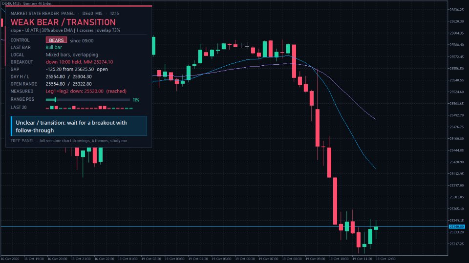 Screenshot #2 Market State Reader Panel