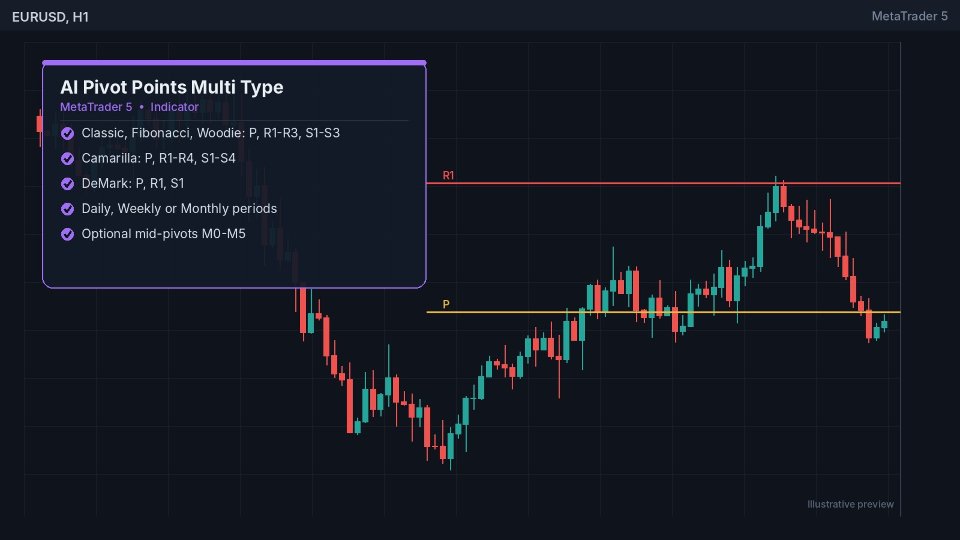 Screenshot #1 AI Pivot Points Multi Type Indicator