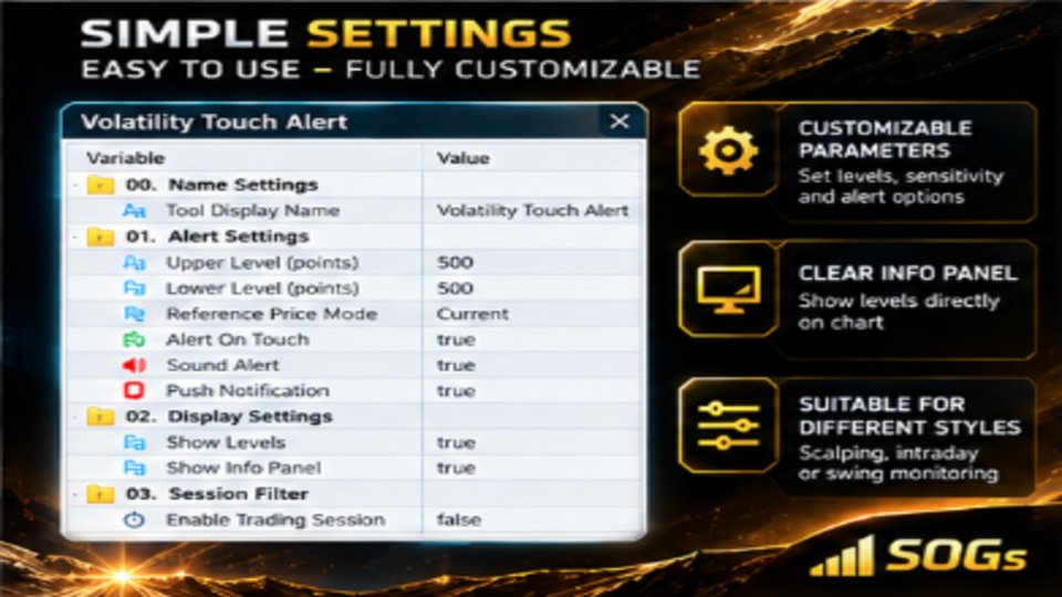 Captura de pantalla #3 Volatility Touch Alert