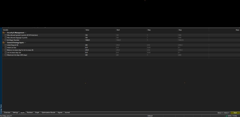 스크린샷 #1 Adaptive Pullback Matrix Dynamic