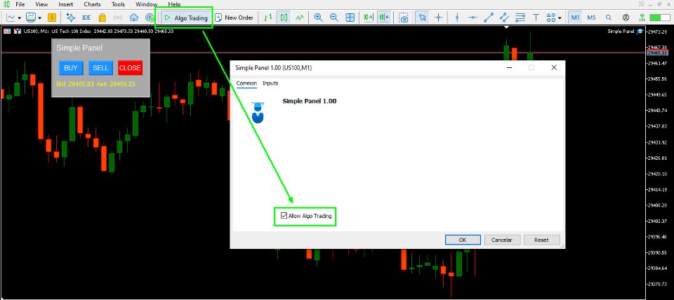 Screenshot #2 Simple Panel MT5