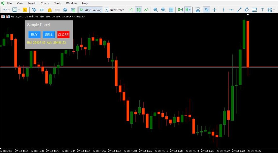 Screenshot #1 Simple Panel MT5