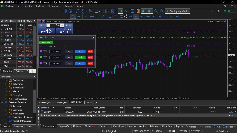 Captura de pantalla #1 Partial TP Manager