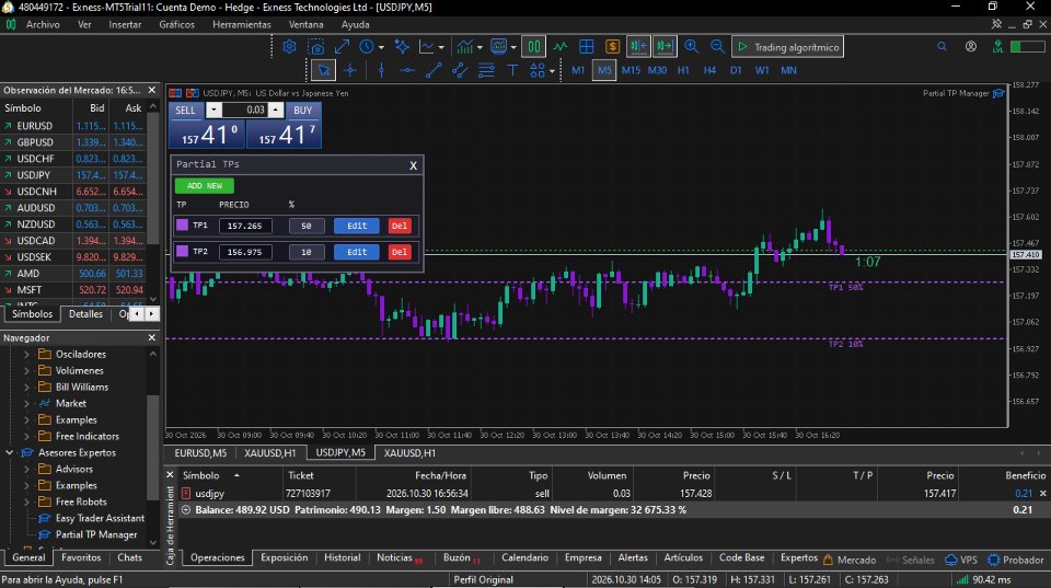 Captura de pantalla #2 Partial TP Manager