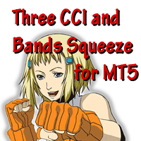Three CCI and BandSqueeze for MT5
