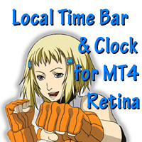 Local Time Bar and Clock for MT4 Retina