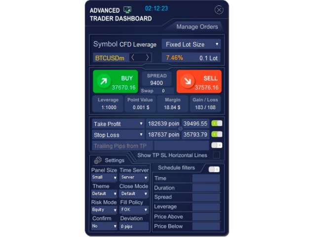 Advanced Trader Dashboard MT5