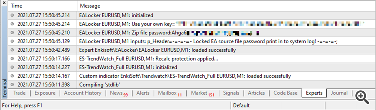 Password and unique key