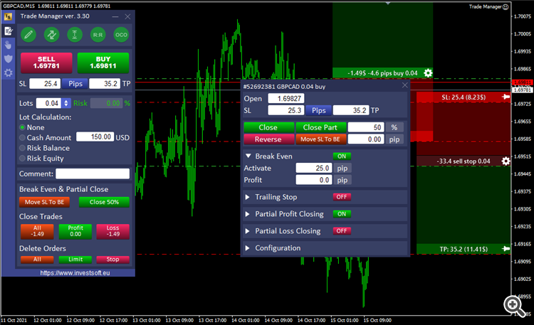 EA Trade Manager MT5 ver. 3.30
