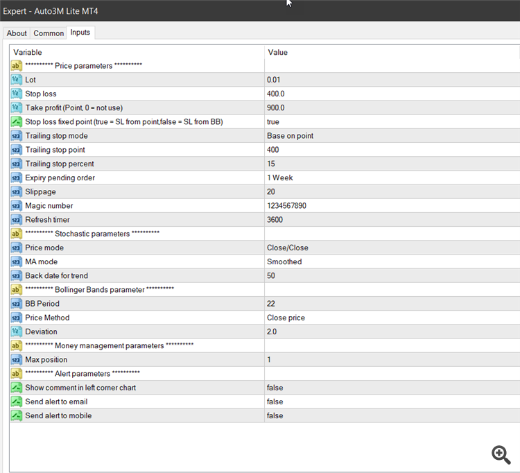 Setup currency pair