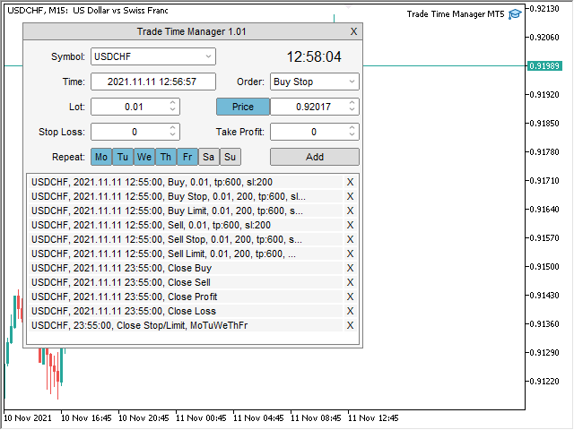 Trade Time Manager MT5