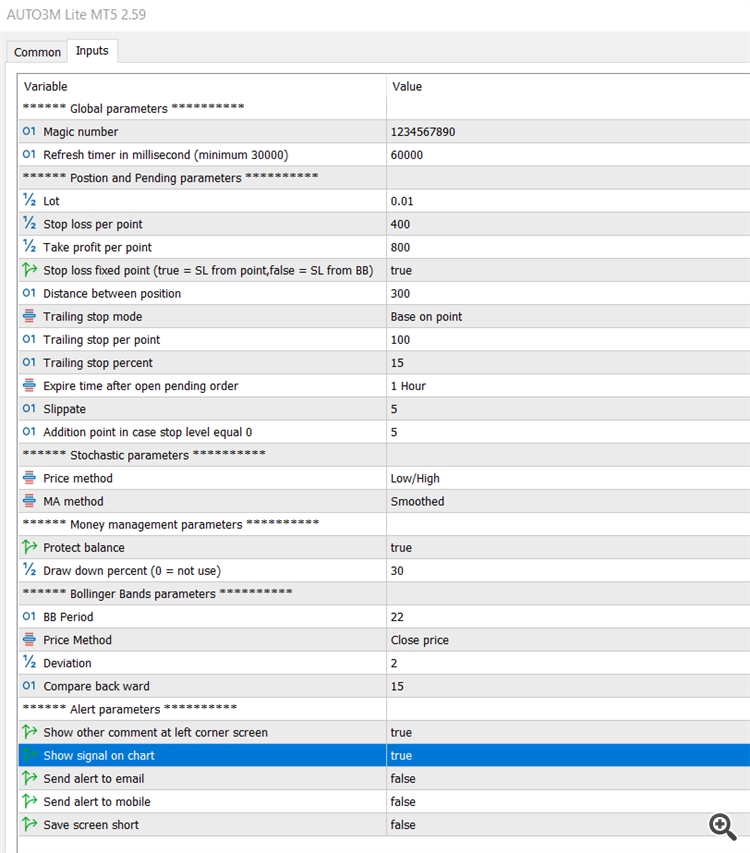 Setup currency pair