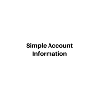 Simple Account Information