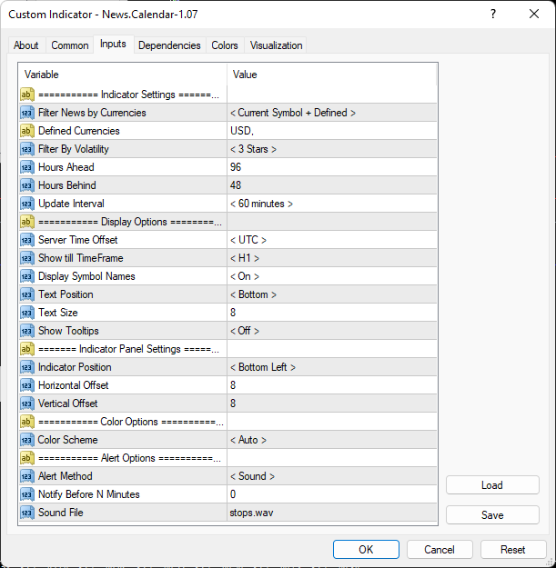 Set "Server Time Offset" Equal to the Trading Broker's Time.