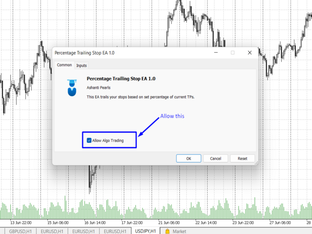 trailing stop buy percentage