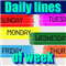 Daily lines of week