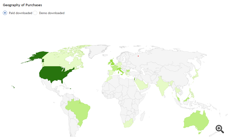 Geographic of Paid Download