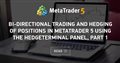 Bi-Directional Trading and Hedging of Positions in MetaTrader 5 Using the HedgeTerminal Panel, Part 1
