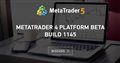 MetaTrader 4 platform beta build 1145