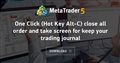 One Click (Hot Key Alt-C) close all order and take screen for keep your trading journal