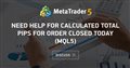 need help for calculated total pips for order closed today (Mql5)