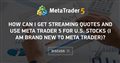 How can I get streaming quotes and use Meta Trader 5 for U.S. stocks (I am brand new to Meta Trader)?