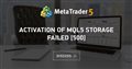 Activation of MQL5 storage failed [500]