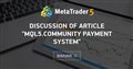 Discussion of article "MQL5.community Payment System"
