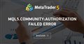 MQL5.community:authorization failed error