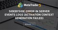 SideBySide error in server events logs (Activation context generation failed)