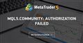 MQL5.community: authorization failed