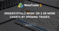 OrdersTotal() work on 2 or more Charts by opening trades